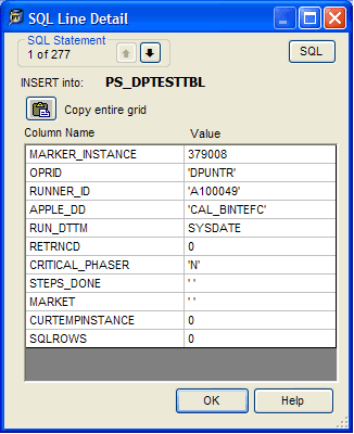 SQL Insert Grid