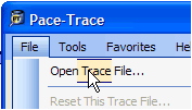 Open trace file dialog