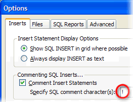 Changing the comment char in Pace-Trace